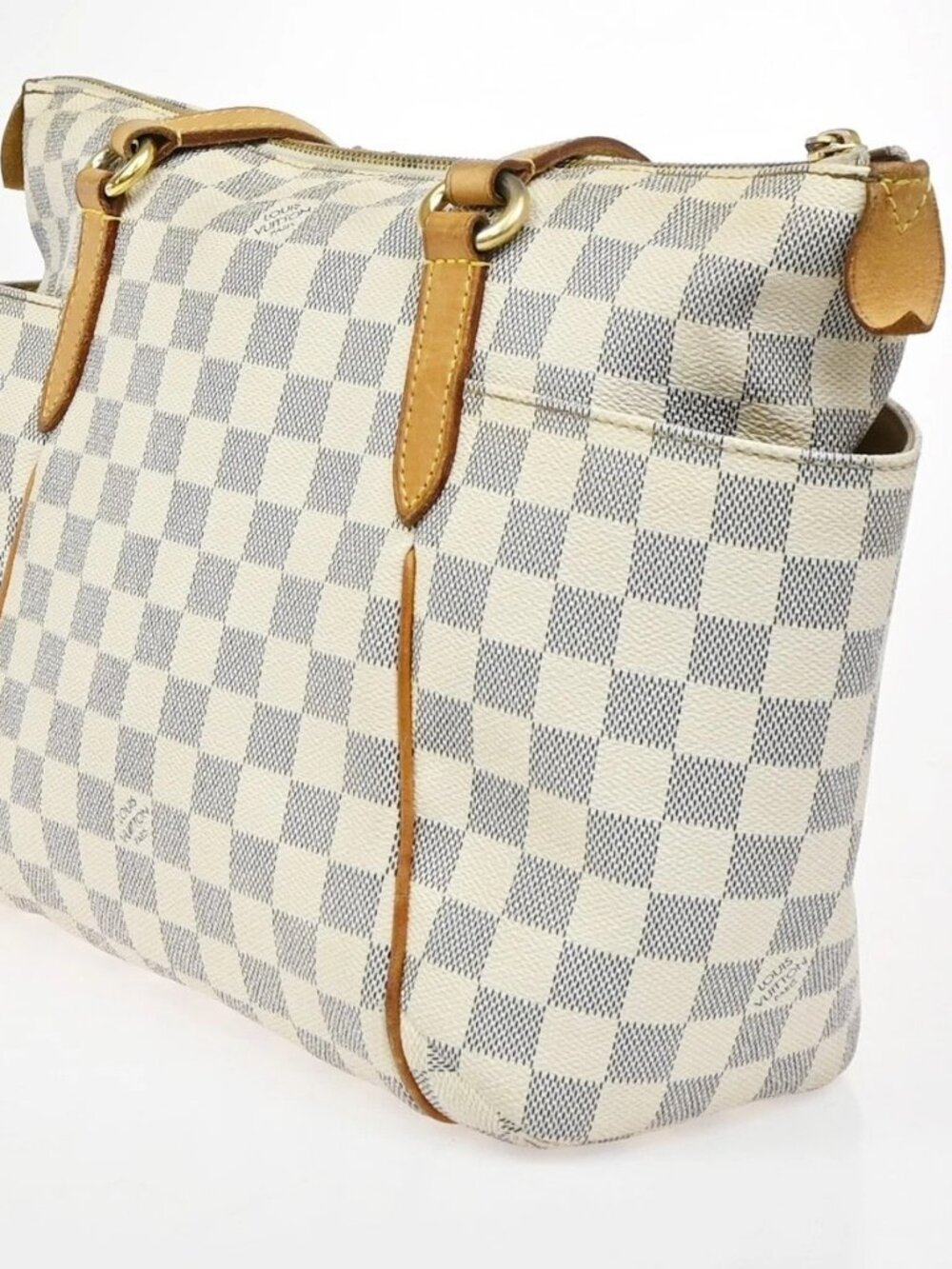 LOUIS VUITTON Totally PM Shoulder Bag Damier Azur Leather White N51261 72ZA257 - Picture 4 of 16